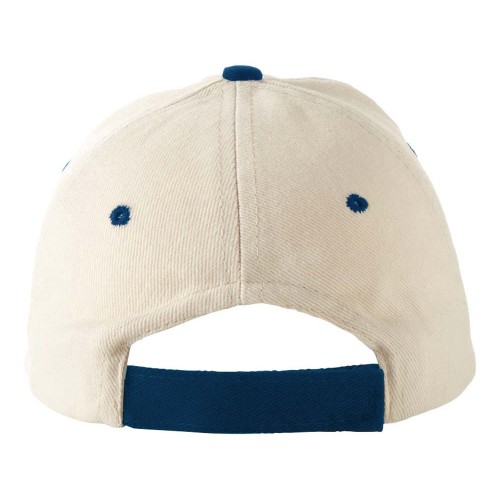 Бейсболка "New Castle" 6-ти панельная, натуральный/синий