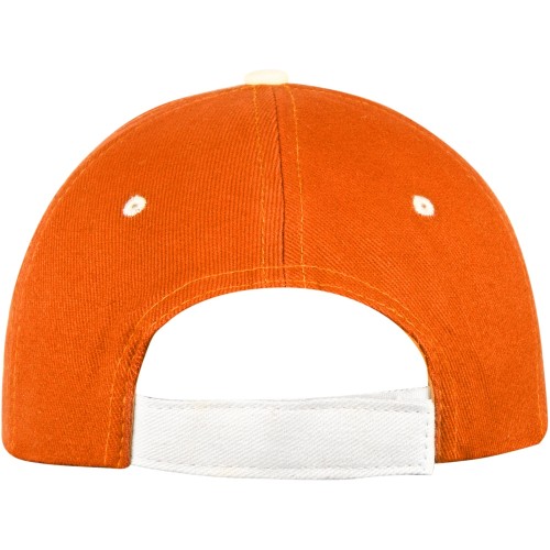 Бейсболка "New Castle" 6-ти панельная, оранжевый/белый