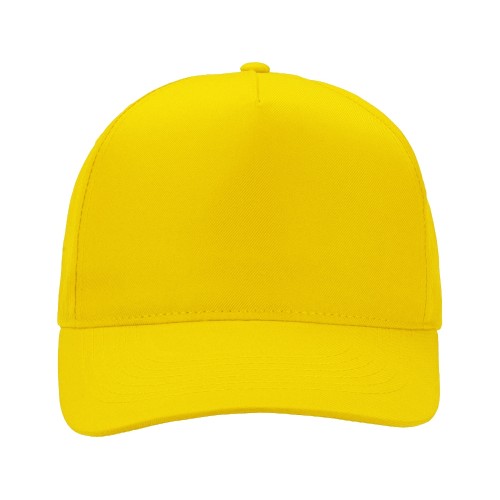 Бейсболка "Poly" 5-ти панельная 120 гр, желтый