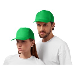 Бейсболка "Poly" 5-ти панельная 120 гр, зеленый