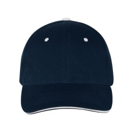 Бейсболка "New Castle" 6-ти панельная, т синий/белый