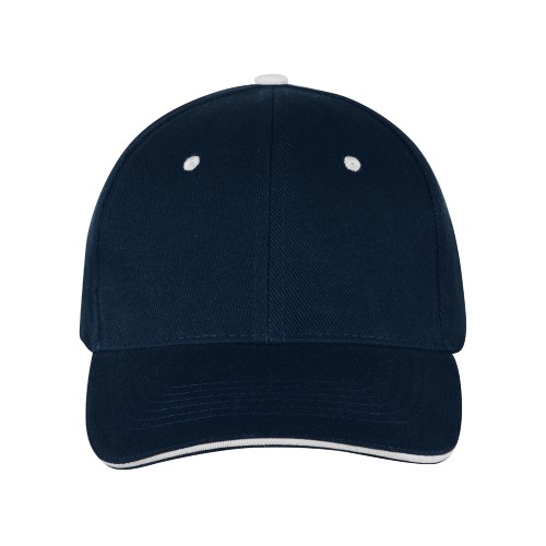 Бейсболка "New Castle" 6-ти панельная, т синий/белый