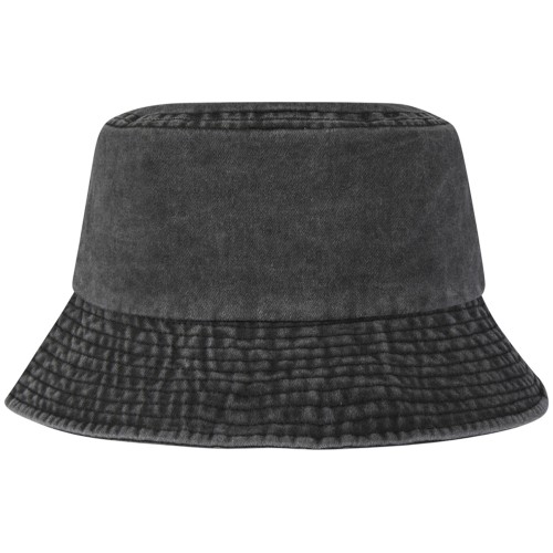 Панама "Mitica" стираная - Сплошной черный