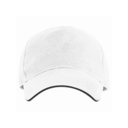 Бейсболка "Eris" унисекс, белый/черный