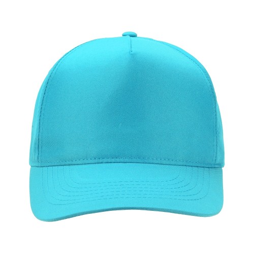Бейсболка "Poly" 5-ти панельная 120 гр, лазурный