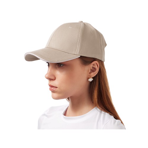 Бейсболка «Cancun», песочный/белый