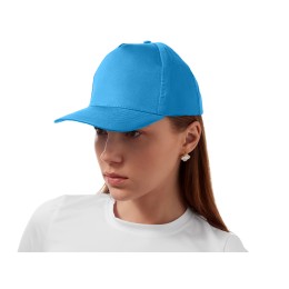 Бейсболка "Poly" 5-ти панельная 120 гр, голубой