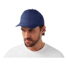 Бейсболка "Poly" 5-ти панельная 120гр, темно-синий