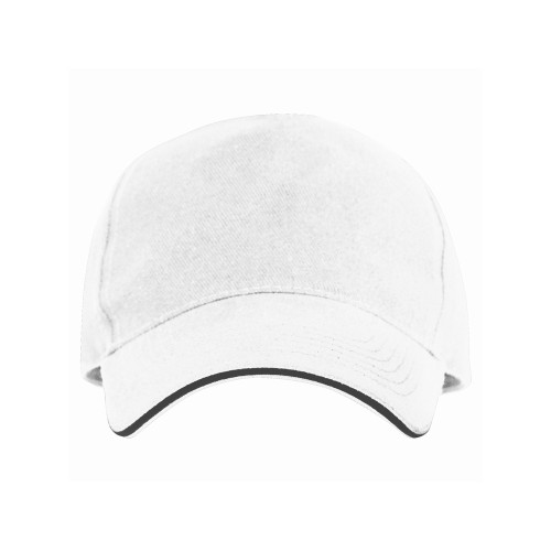 Бейсболка "Eris" унисекс, белый/черный