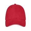 Бейсболка Darton, 6 панелей, красный