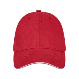 Бейсболка Darton, 6 панелей, красный
