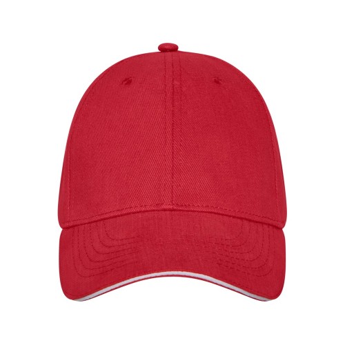 Бейсболка Darton, 6 панелей, красный