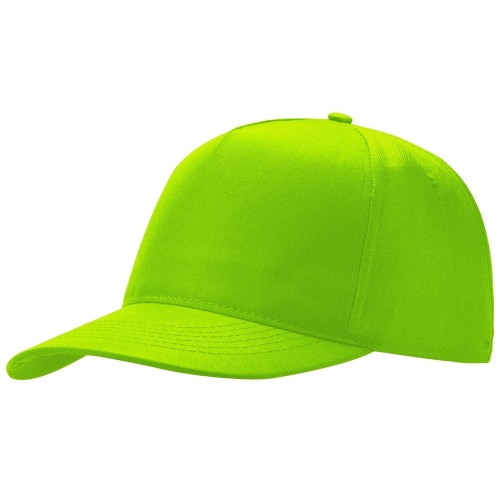 Бейсболка "Poly" 5-ти панельная 120 гр, зеленое яблоко