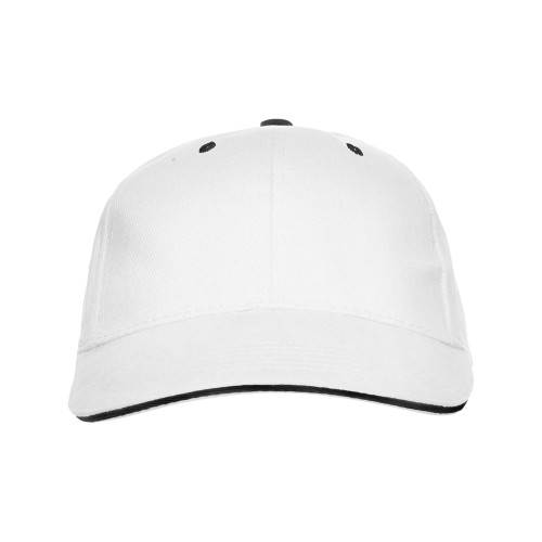 Бейсболка "Panel" унисекс, белый/черный