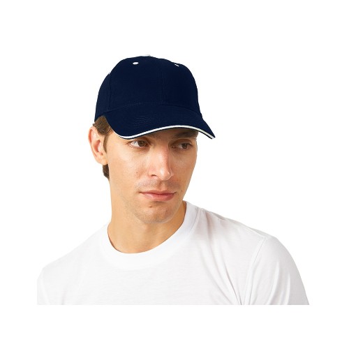 Бейсболка "New Castle" 6-ти панельная, темно-синий/натуральный