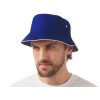 Панама с контрастной окантовкой , классический синий/белый