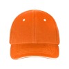 Бейсболка "New Castle" 6-ти панельная, оранжевый/белый
