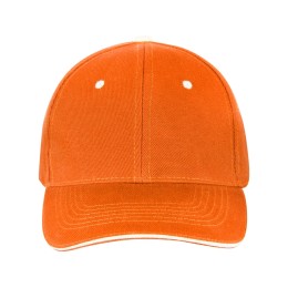 Бейсболка "New Castle" 6-ти панельная, оранжевый/белый