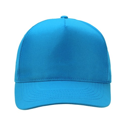 Бейсболка "Poly" 5-ти панельная 120 гр, голубой