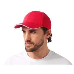 Бейсболка «Cancun», красный/белый