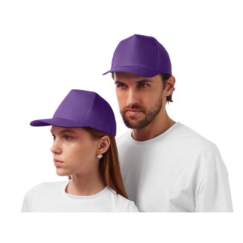 Бейсболка "Poly" 5-ти панельная 120гр, фиолетовый