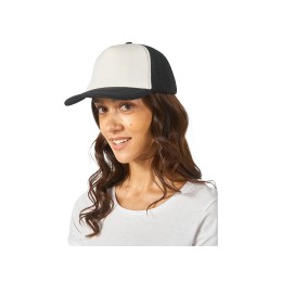 Бейсболка с сеткой Newport, белый/черный