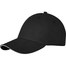 Бейсболка Darton, 6 панелей, черный