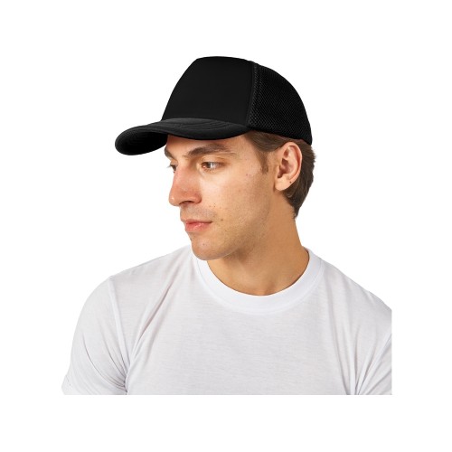 Бейсболка с сеткой Newport, черный