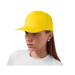 Бейсболка "Poly" 5-ти панельная 120 гр, желтый
