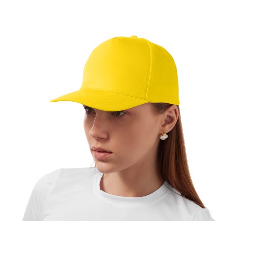 Бейсболка "Poly" 5-ти панельная 120 гр, желтый
