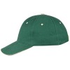 Бейсболка "New Castle" 6-ти панельная, зеленый/натуральный