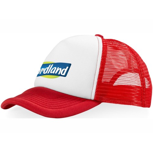 Бейсболка "Trucker", красный/белый