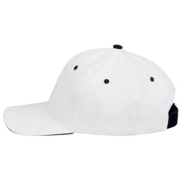 Бейсболка "New Castle" 6-ти панельная, белый/темно-синий
