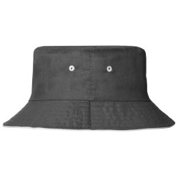 Панама с контрастной окантовкой , темно-серый/белый