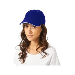 Бейсболка "New Castle" 6-ти панельная, кл синий/натуральный