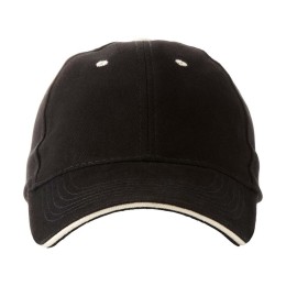Бейсболка "New Castle" 6-ти панельная, черный/натуральный