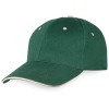 Бейсболка "New Castle" 6-ти панельная, зеленый/натуральный