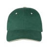 Бейсболка "New Castle" 6-ти панельная, зеленый/натуральный