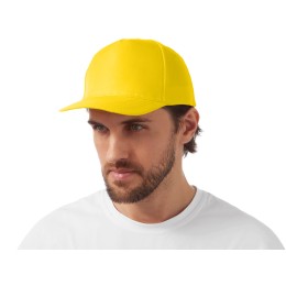 Бейсболка "Poly" 5-ти панельная 120 гр, желтый