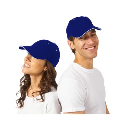 Бейсболка "New Castle" 6-ти панельная, кл синий/натуральный