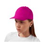 Бейсболка "Poly" 5-ти панельная 120гр, фуксия