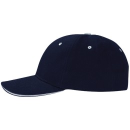 Бейсболка "New Castle" 6-ти панельная, темно-синий/натуральный
