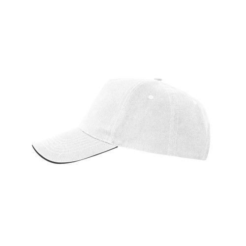 Бейсболка "Eris" унисекс, белый/черный