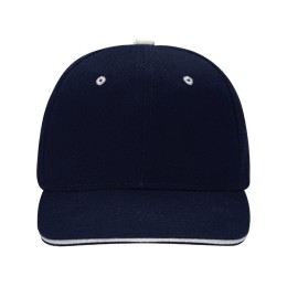 Бейсболка "New Castle" 6-ти панельная, темно-синий/натуральный