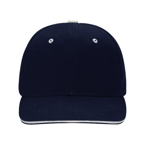 Бейсболка "New Castle" 6-ти панельная, темно-синий/натуральный