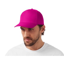 Бейсболка "Poly" 5-ти панельная 120гр, фуксия