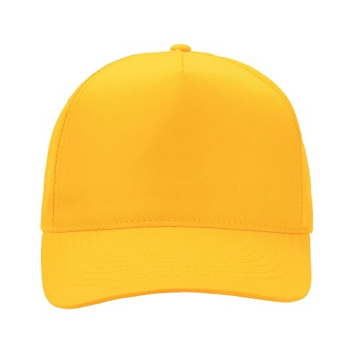 Бейсболка "Poly" 5-ти панельная 120гр, золотисто-желтый