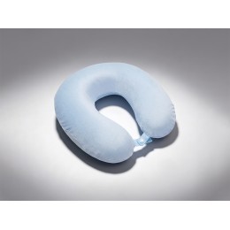 Подушка Basic из микрофибры с эффектом памяти U-shape, небесно голубой NEW