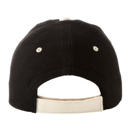 Бейсболка "New Castle" 6-ти панельная, черный/натуральный