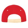Бейсболка "New Castle" 6-ти панельная, красный/натуральный